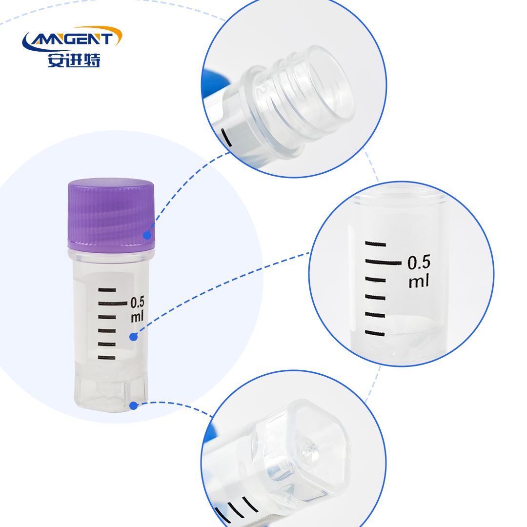 AMNGENT Traditional Cryogenic Vials,include 0.5ml,1.0ml,1.5ml,2ml,5ml