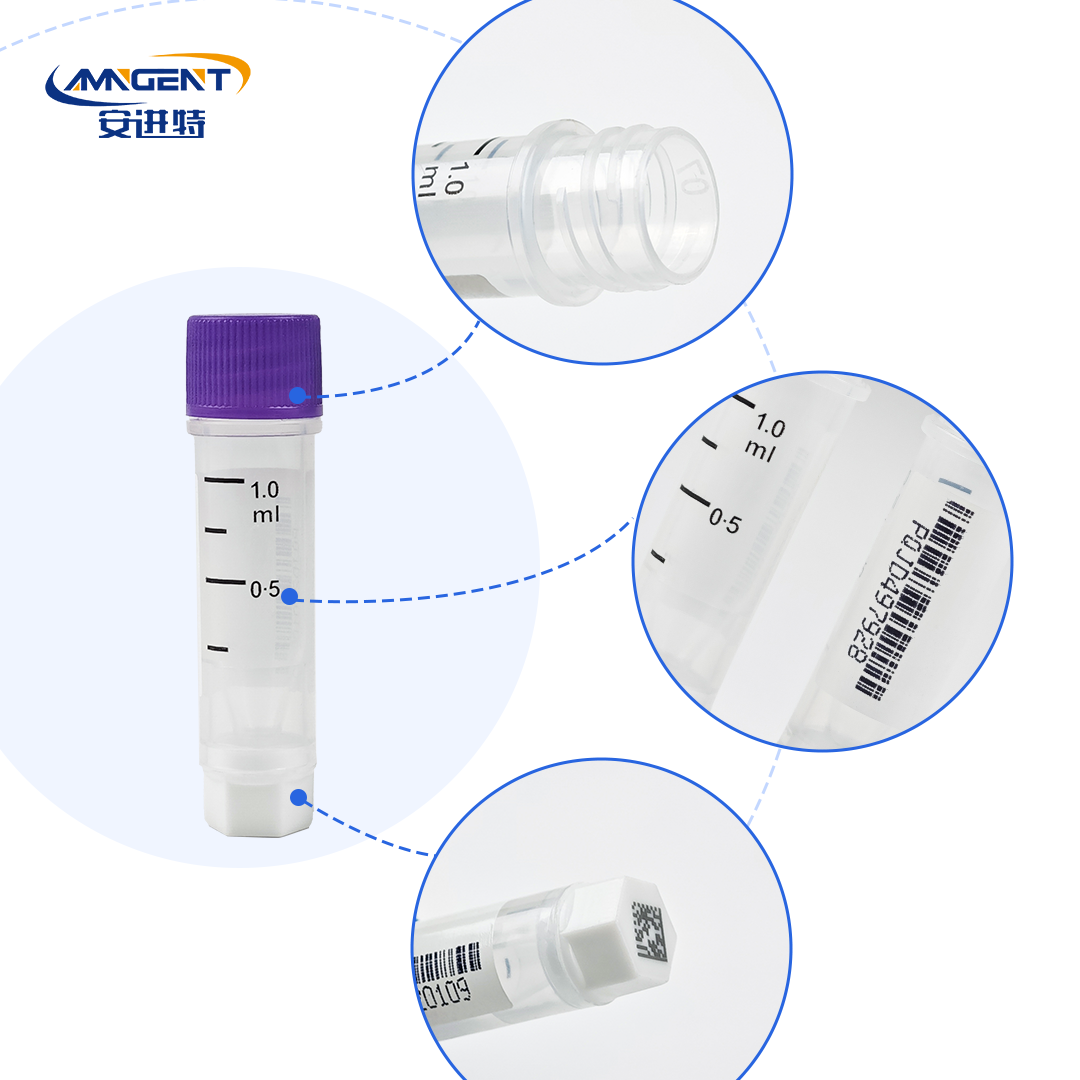 AMNGENT 2D Cryogenic Vials,include 0.5ml,1.0ml,1.5ml,2ml,5ml