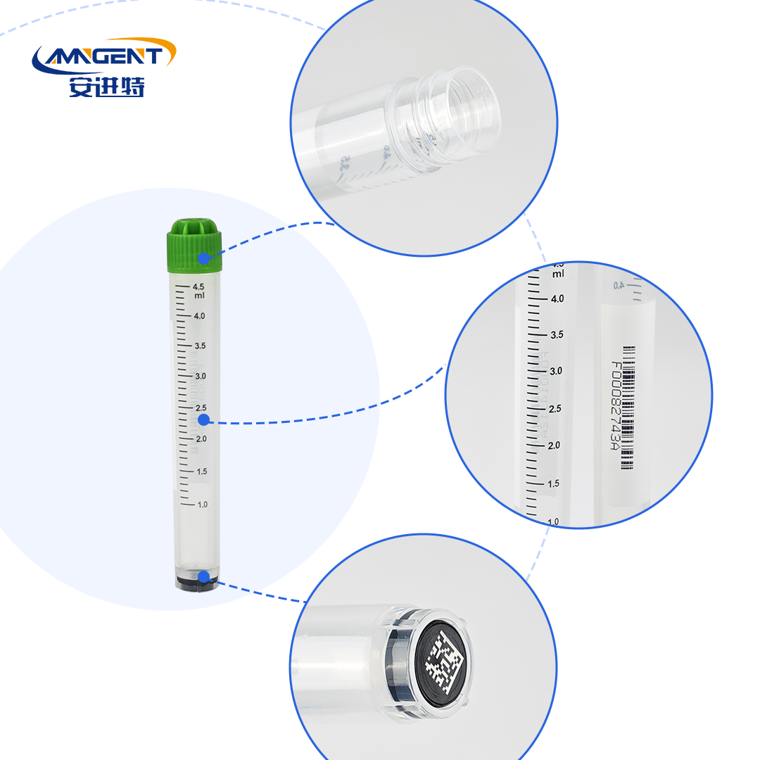 AMNGENT 2D Cryogenic Vials,include 0.5ml,1.0ml,1.5ml,2ml,5ml