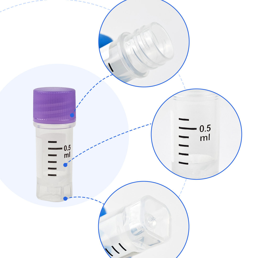 AMNGENT Traditional Cryogenic Vials,include 0.5ml,1.0ml,1.5ml,2ml,5ml