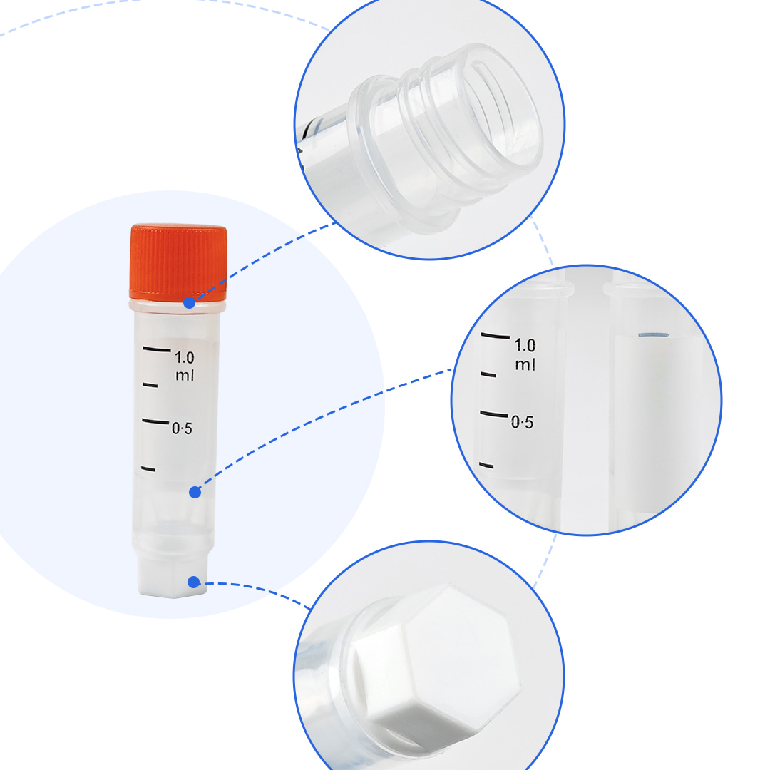 AMNGENT Traditional Cryogenic Vials,include 0.5ml,1.0ml,1.5ml,2ml,5ml