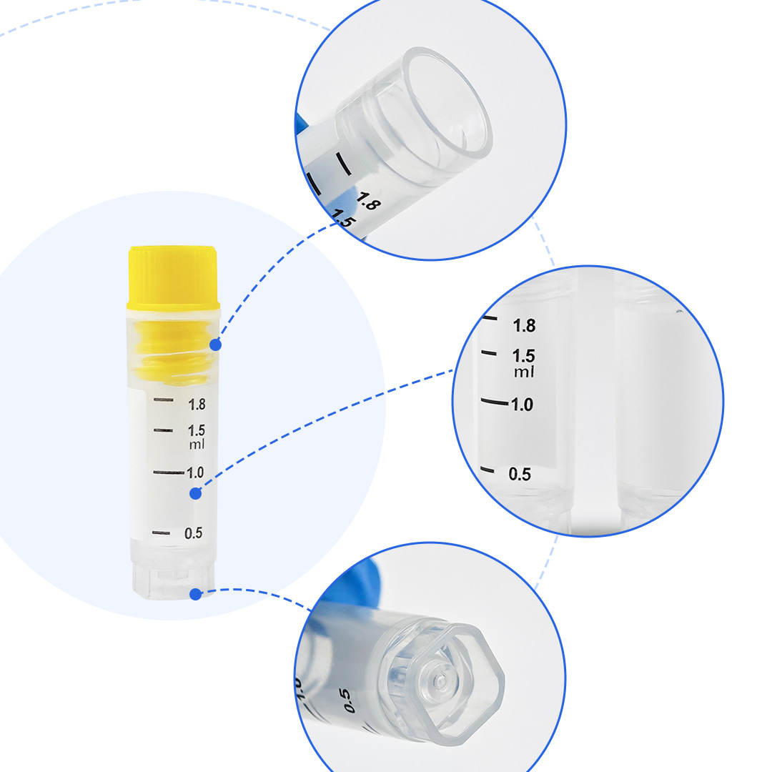 AMNGENT Traditional Cryogenic Vials,include 0.5ml,1.0ml,1.5ml,2ml,5ml