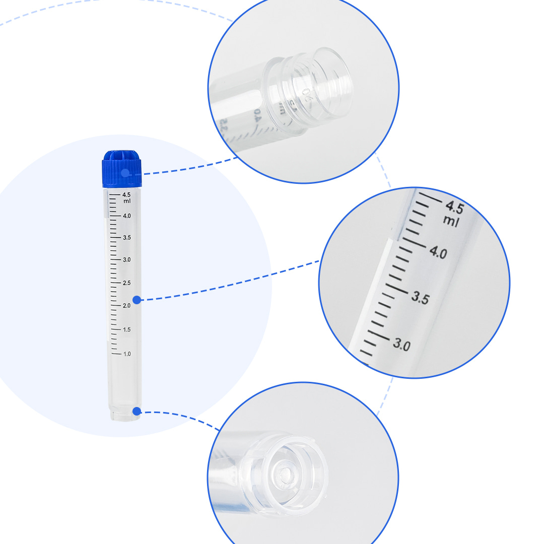 AMNGENT Traditional Cryogenic Vials,include 0.5ml,1.0ml,1.5ml,2ml,5ml